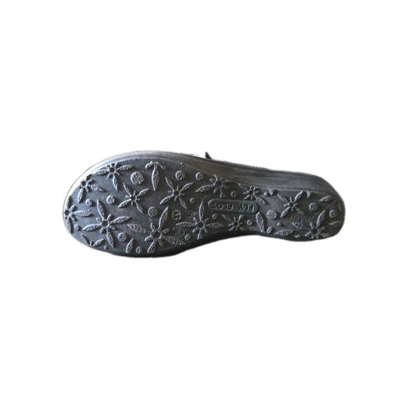 FLY FLOT Mesh Clogs Mules 39 US 8.5 Slip on Made in Italy Comfort Blue Shoe - Picture 6 of 7